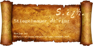 Stiegelmayer Írisz névjegykártya